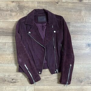 BlankNYC 100% leather suede moto jacket